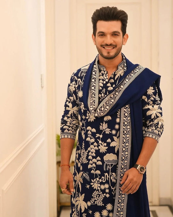 Arjun Addition Kurta Dupata Set & Emroidary - The Indian Kurta
