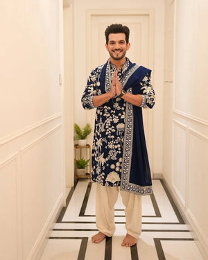 Arjun Addition Kurta Dupata Set & Emroidary - The Indian Kurta