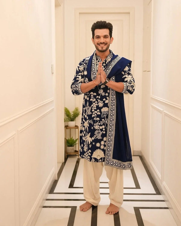 Arjun Addition Kurta Dupata Set & Emroidary - The Indian Kurta