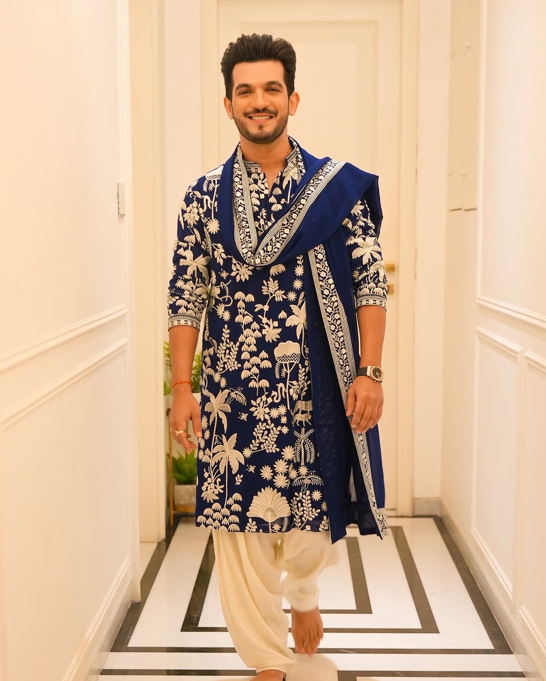 Arjun Addition Neavy Blue Kurta Dupata Set With Heavy Emroidary - The Indian Kurta