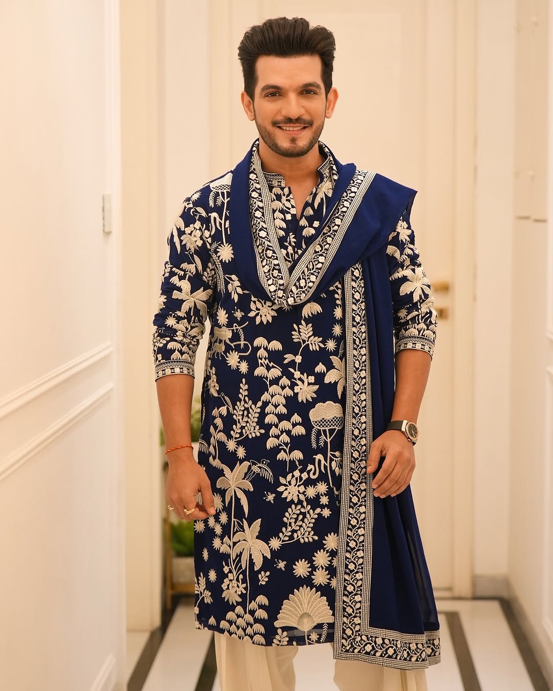 Arjun Addition Neavy Blue Kurta Dupata Set With Heavy Emroidary - The Indian Kurta