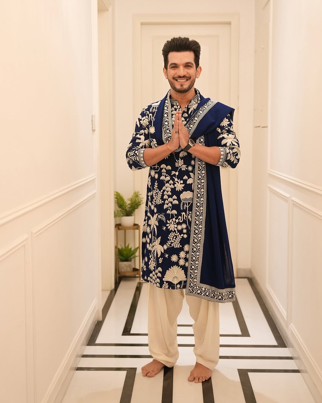 Arjun Addition Neavy Blue Kurta Dupata Set With Heavy Emroidary - The Indian Kurta