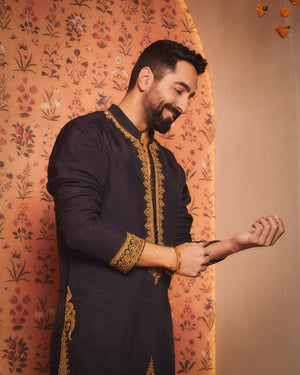Ayushaman Adition kurta Set & Dupatta Embroidery - The Indian Kurta