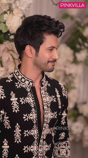 Black Velvat Kurta pyjama With Embroidery
