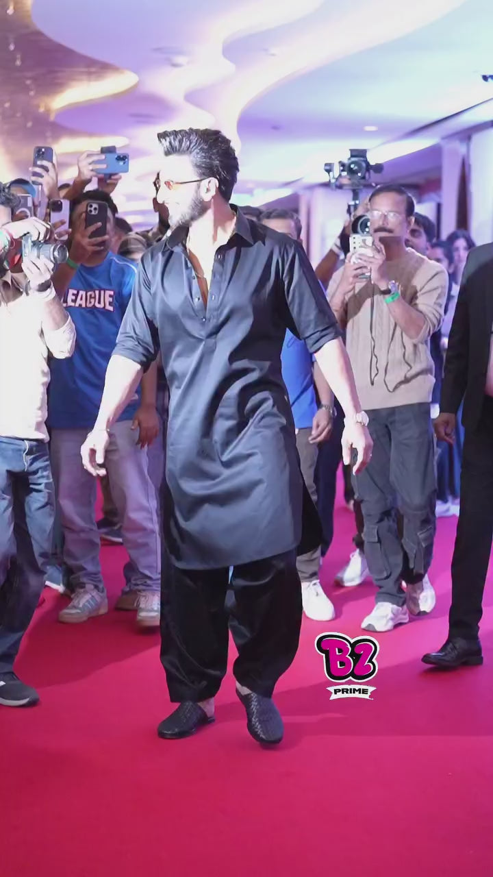 Armani Black Kurta Set Ranveer Singh Adition