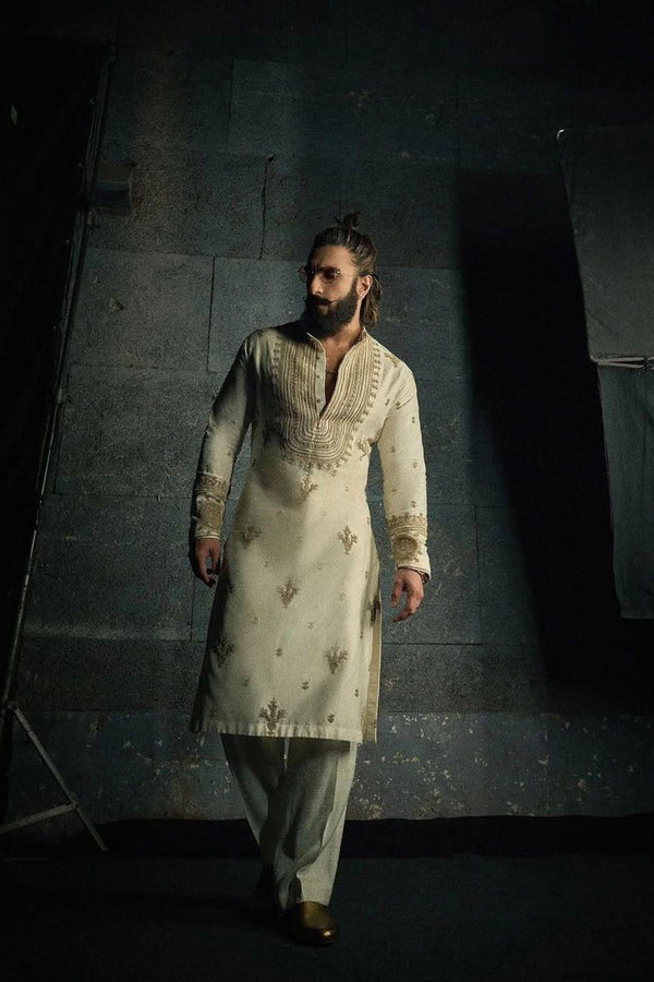 Ranveer Singh Kurta Pajama With Embroidery - The Indian Kurta
