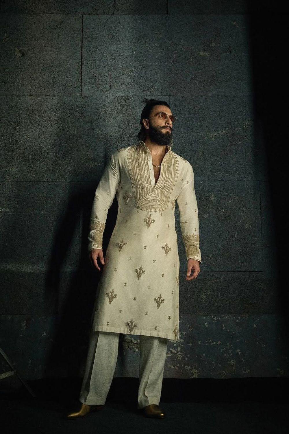 Ranveer Singh Kurta Pajama With Embroidery - The Indian Kurta