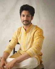 Yellow Ethnic Kurta Heavy Embroidered Work - The Indian Kurta