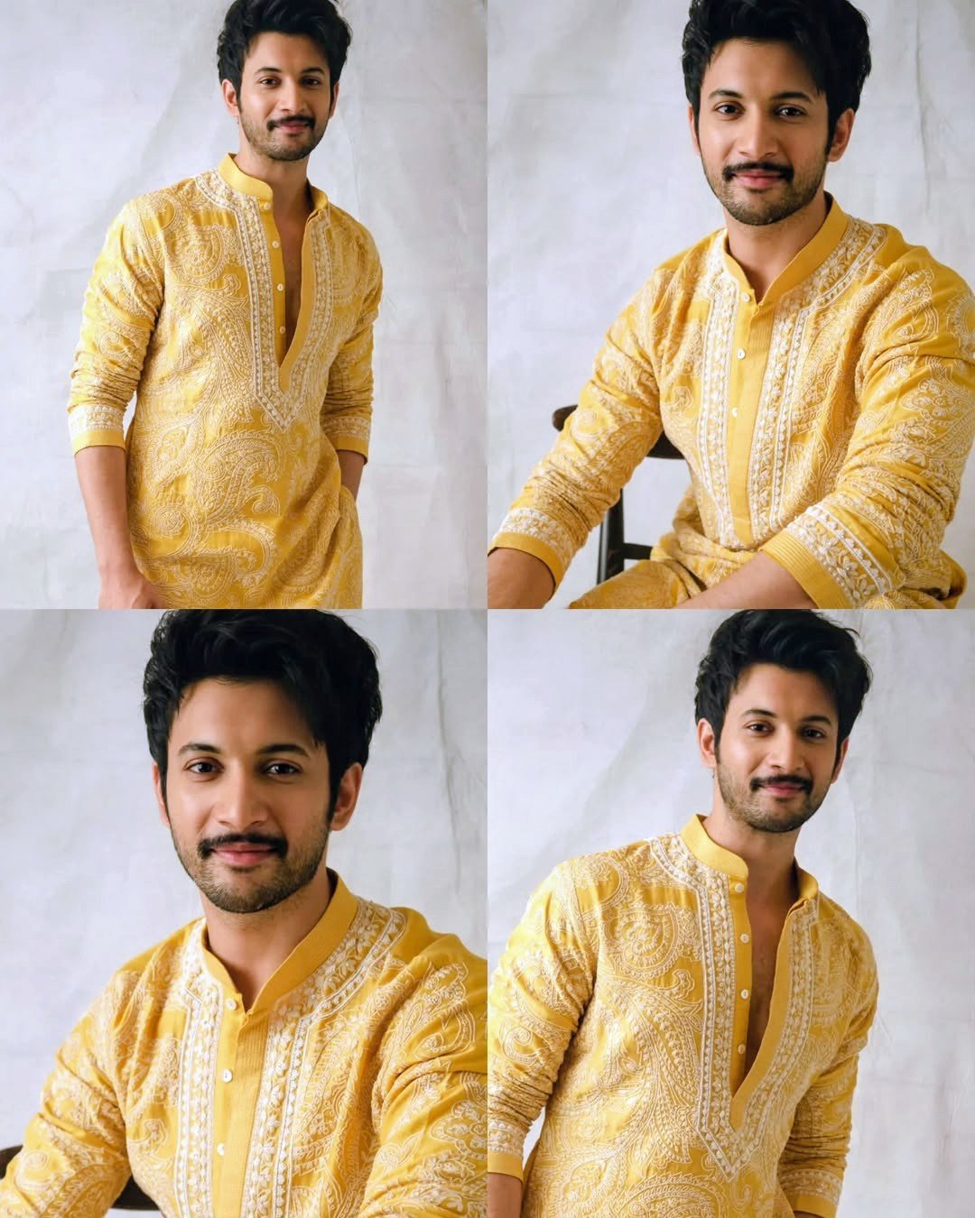 Yellow kurta With Embroidery work - The Indian Kurta